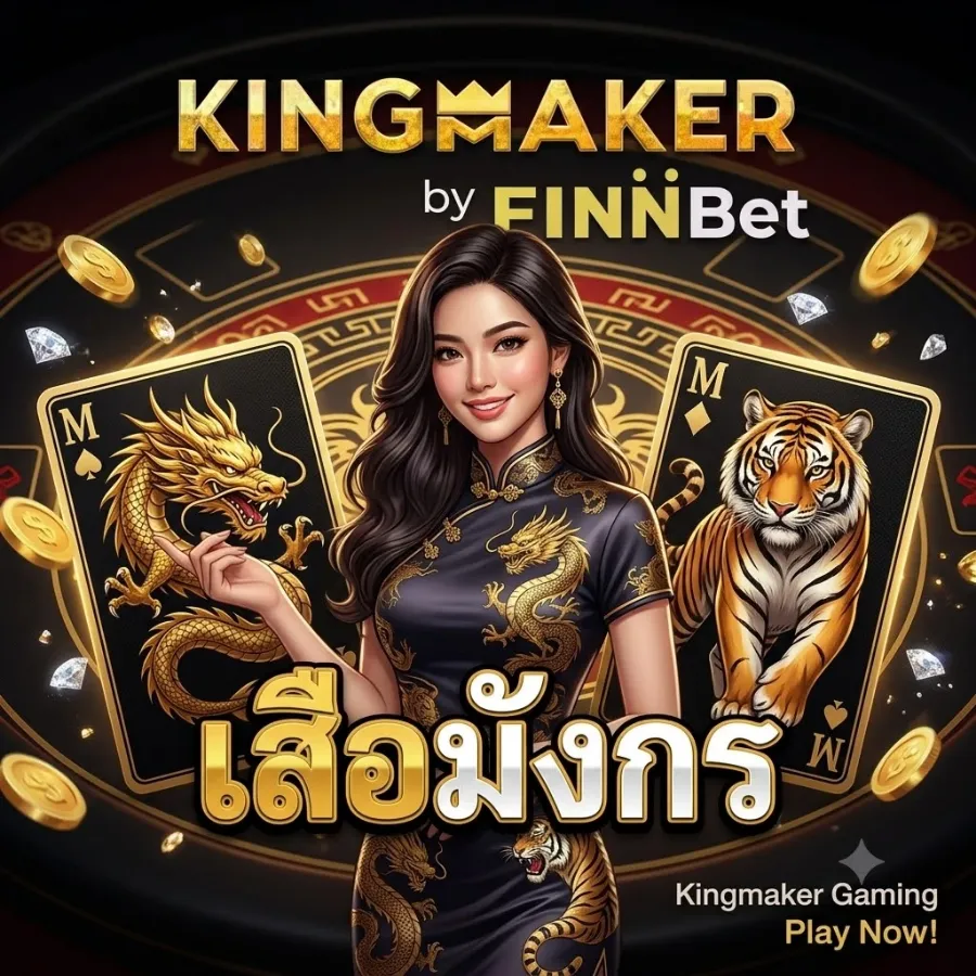 เสือมังกร KINGMAKER เกมไพ่ใบเดียวจบไว ภาพสวย 3D ได้เงินจริง